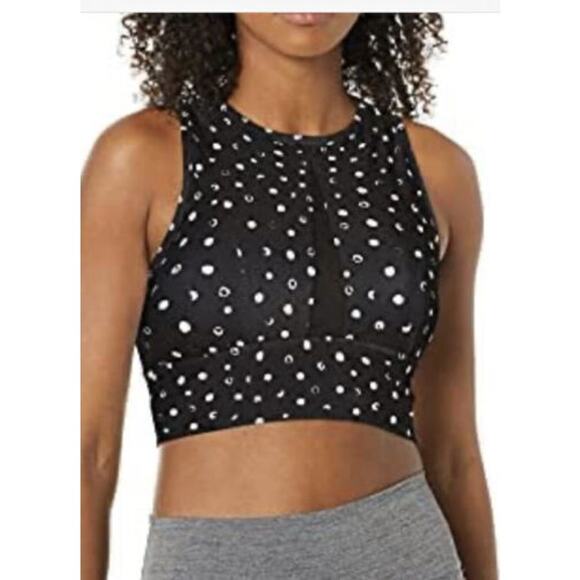BETSEY JOHNSON POLKA DOT SPORTS BRA M breathable full support coverage active - Picture 2 of 8